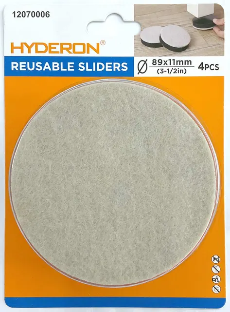 Deslizadores para muebles, 89 × 11 mm, 4 piezas