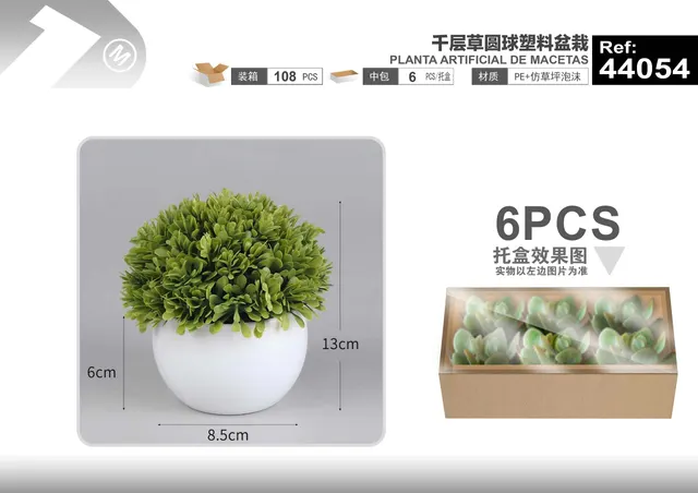 Plantas y césped decorativos, 13 cm, modelo 44054