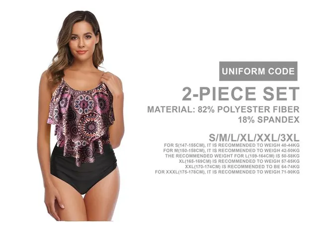 Traje de baño para mujer, color negro, modelo QY3260