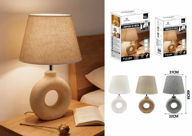 Lámpara de mesa, 37 × 22 × 40 cm, modelo 195819