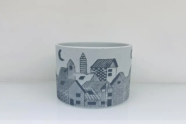 Macetas de cerámica, 13,5 × 13,5 × 12,5 cm, modelo 120740