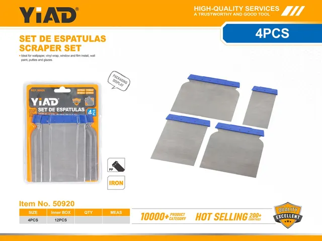 Raspador, 4 piezas, ref. 50920