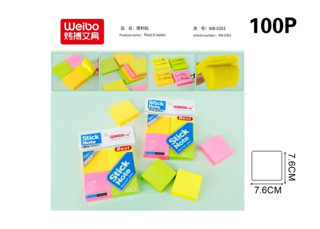 notas adhesivas, modelo WB-0303-4K