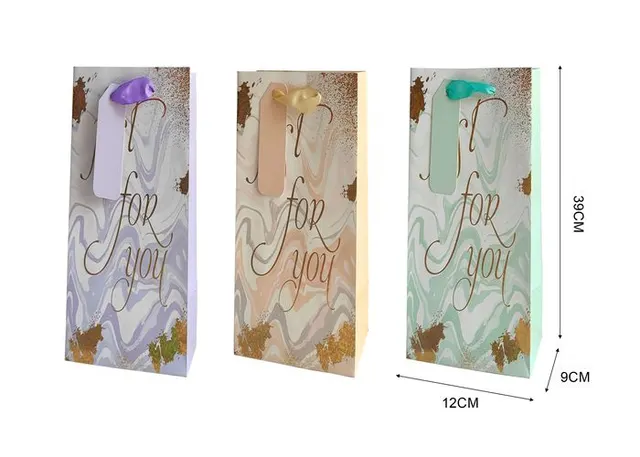 Bolsas de vino, 12 × 39 × 9 cm, color blanco, modelo 131620