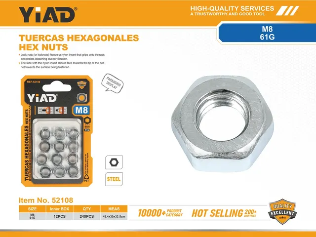 Tuerca, modelo M8, ref. 52108