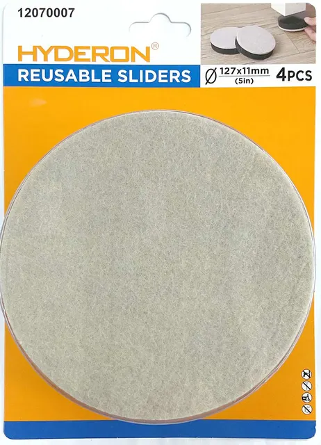 Deslizadores para muebles, 127 × 11 mm, 4 piezas