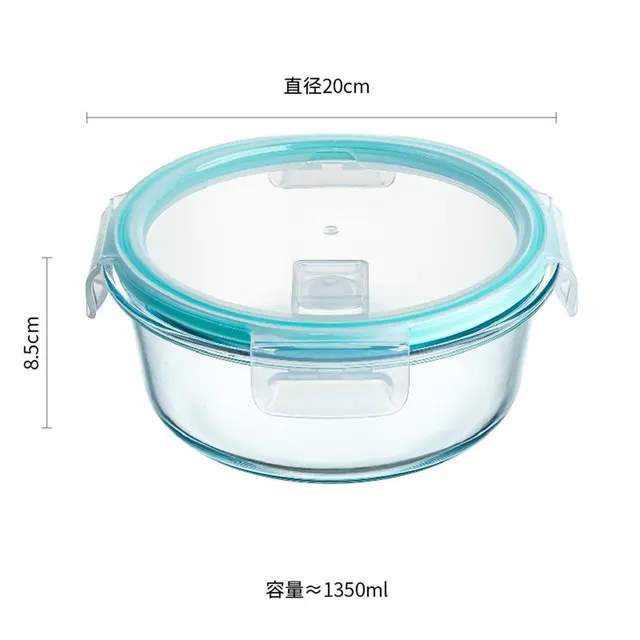 Recipiente para almacenar alimentos, 1350 ml, color transparente