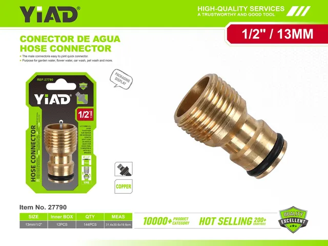 Conectores metálicos para tubería de agua, ref. 27790