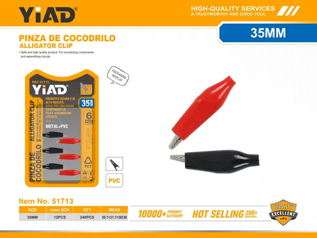 Clips aislantes, 6 piezas, ref. 51713