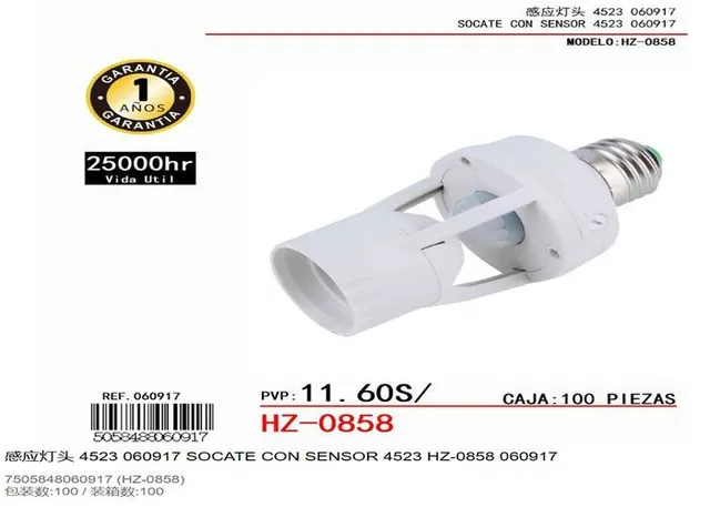 Luz del sensor de movimiento, modelo 261998
