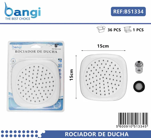 Boquilla, 6 pulgadas, color blanco