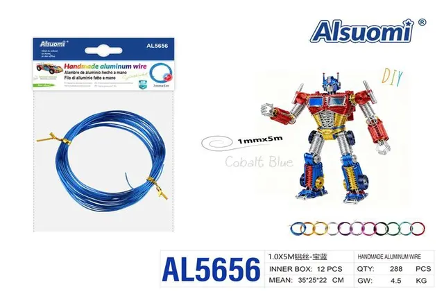 Alambre de aluminio, color azul, modelo AL5656