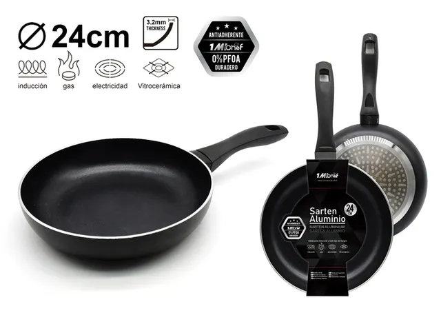 Sartén de aluminio fundido, 24 cm, ref. 19543
