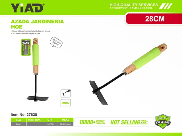 Herramienta con mango corto de madera, ref. 27628