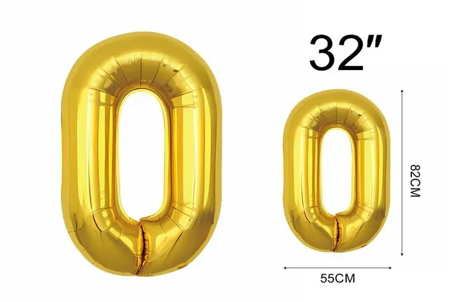 globo de aluminio, 40 pulgadas, 110 cm, color dorado, modelo 19319