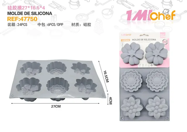 Molde de silicona para pastel, 27 × 16,5 × 4 cm