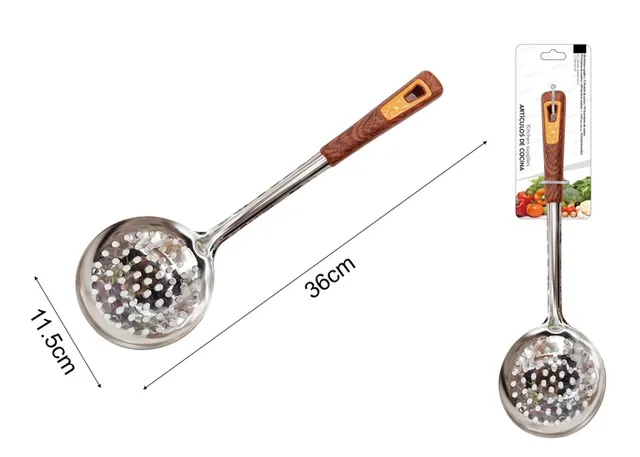 Utensilios de acero inoxidable con mango plástico, ref. 241933