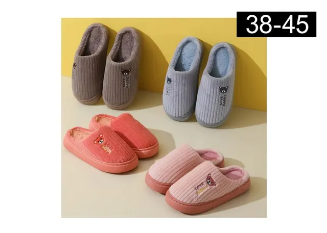 Pantuflas de algodón para hombre y mujer, modelo 141672