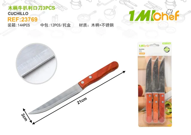 Cuchillo, 3 piezas, ref. 23769