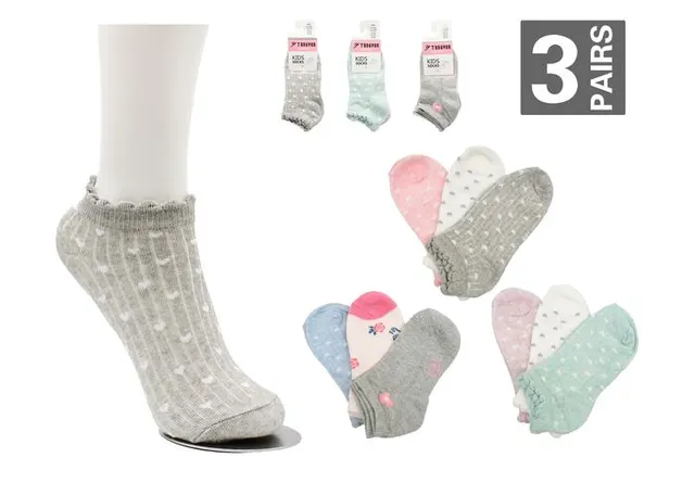 Calcetines para niña, 3 piezas, modelo 131841