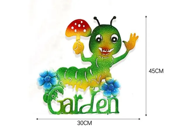 Adorno de jardín de hierro forjado, modelo HY25-336METAL