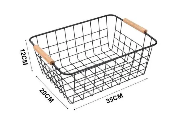 Cesta de almacenamiento de hierro forjado, modelo 110358