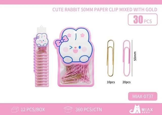 Clip de papel, 50 mm, modelo MIAX-0737