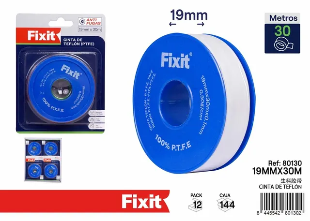 Cinta de fibra natural, 19 × 30, 0,1 × 0,3, color azul