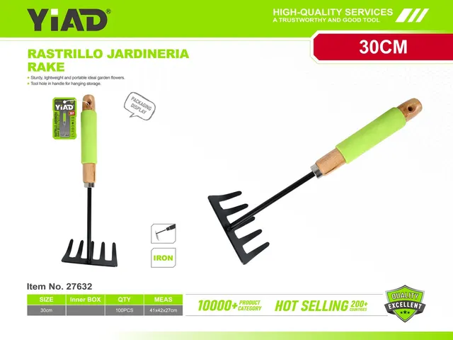 Herramienta con mango corto de madera, ref. 27632