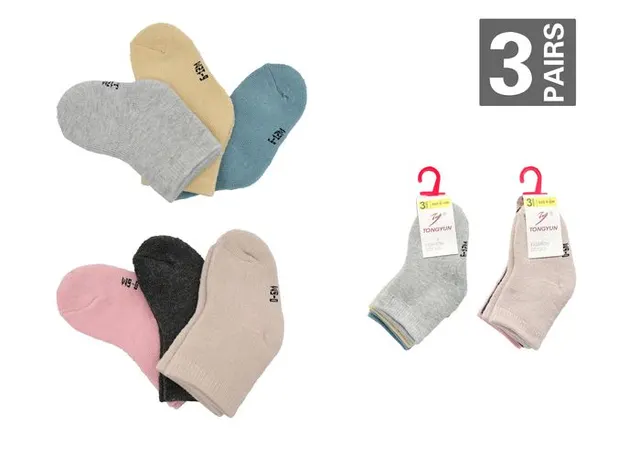 calcetines de bebe, 3 piezas, modelo TY-A3002