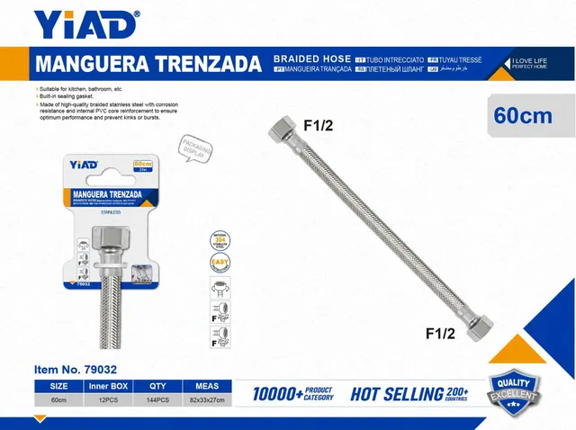 Tubo trenzado, 60 cm, modelo YD79032
