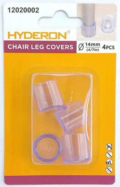 Protector para patas de mesa, 14 × 18 mm, 4 piezas, color transparente