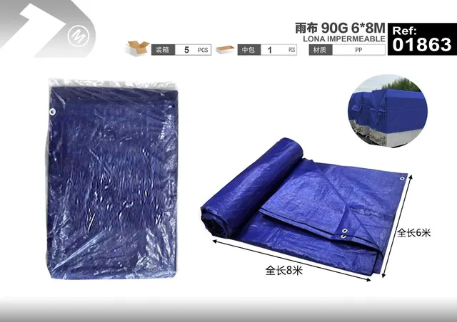 Artículos para lluvia, 6 × 8 m, 90 g, 8 m