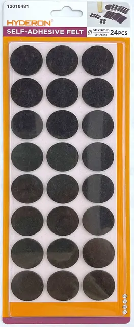 Protectores de fieltro, 30 mm, 24 piezas