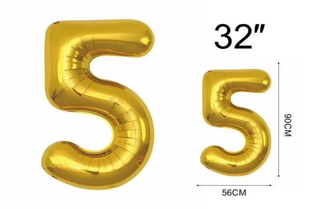 globo de aluminio, 40 pulgadas, 110 cm, color dorado, modelo 19324