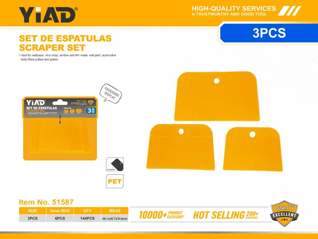 Raspador, 3 piezas