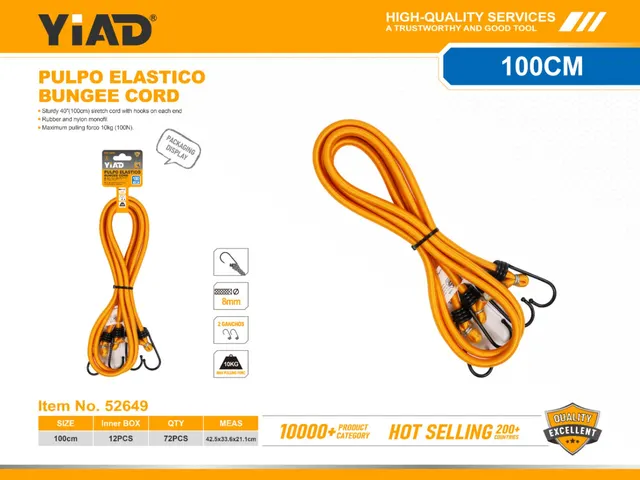 Correa YD para equipaje, 100 cm, 8 mm, 2 piezas