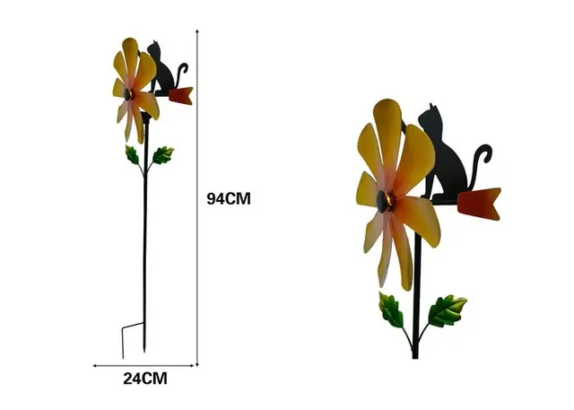 Adorno floral de hierro forjado, 24 × 94 cm