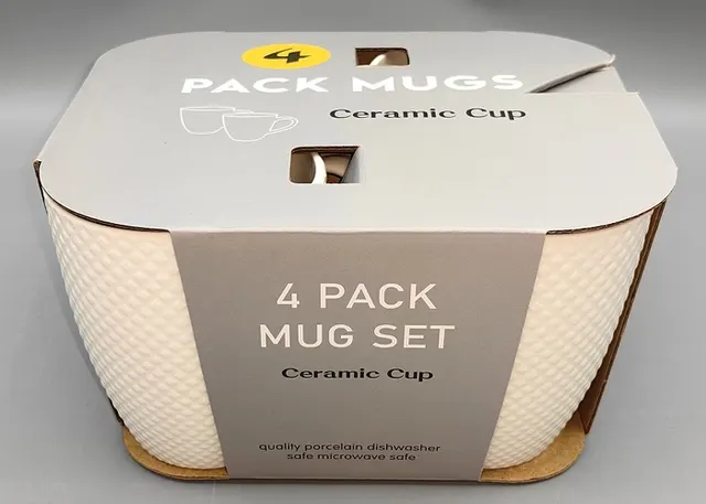 Taza de cerámica, 4 piezas, ref. 241226