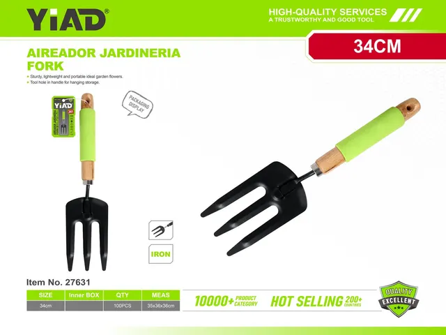 Herramienta con mango corto de madera, ref. 27631