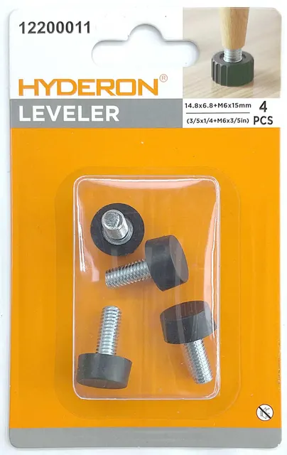 Pata ajustable, 14,8 × 6,8 mm, 4 piezas