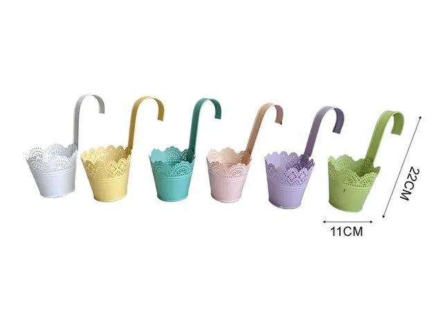 Macetero de hierro forjado, modelo DM0642, color multicolor
