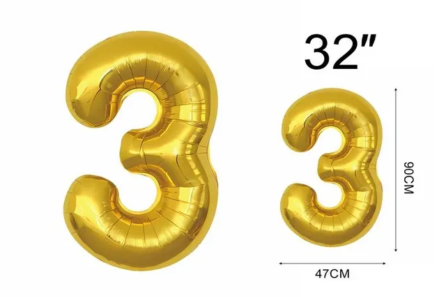 globo de aluminio, 40 pulgadas, 110 cm, color dorado, modelo 19322