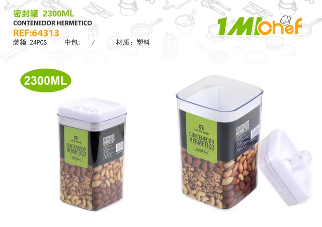 Frasco hermético, modelo JF110427, 2300 ml