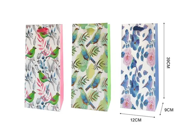 Bolsas de vino, 12 × 39 × 9 cm, color blanco, modelo 131652