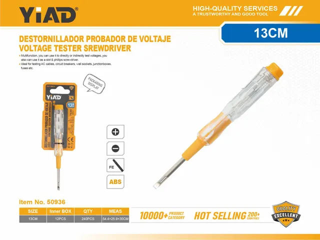 Probador de voltaje tipo lápiz, color transparente, ref. 50936