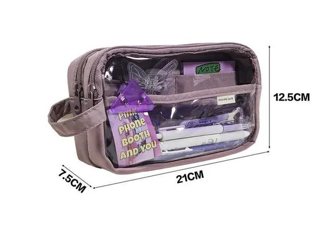 Bolsa de lápices, color morado, modelo 120886