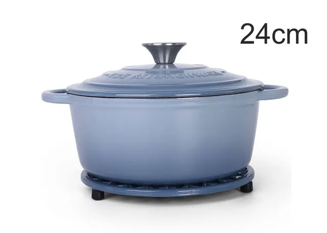 Olla alta, color azul