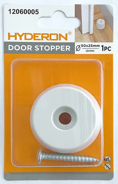 Topes para puertas, 50 × 25 mm, 1 pieza, color blanco