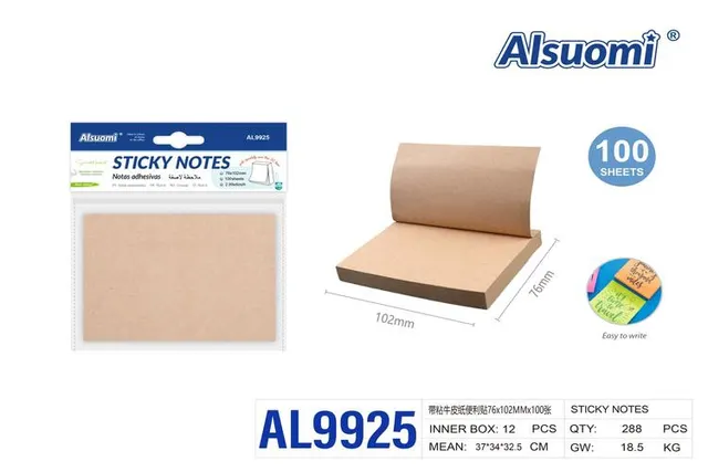 Notas adhesivas, 76 × 102 mm